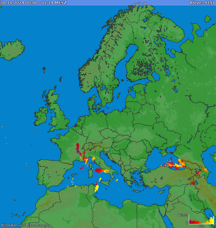 Blitzkarte Europa 18.10.2024