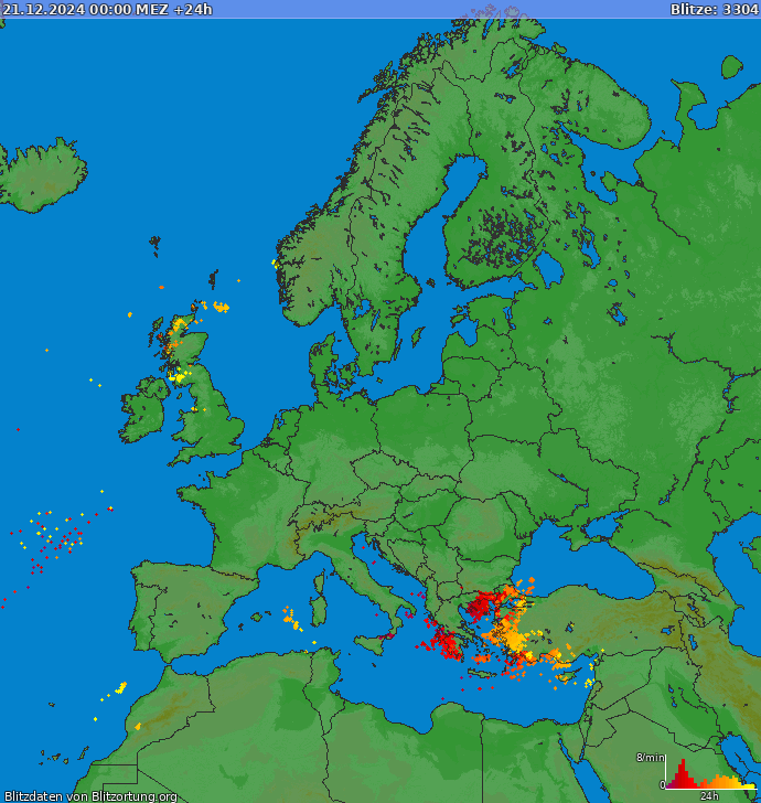 Blitzkarte Europa 22.12.2024