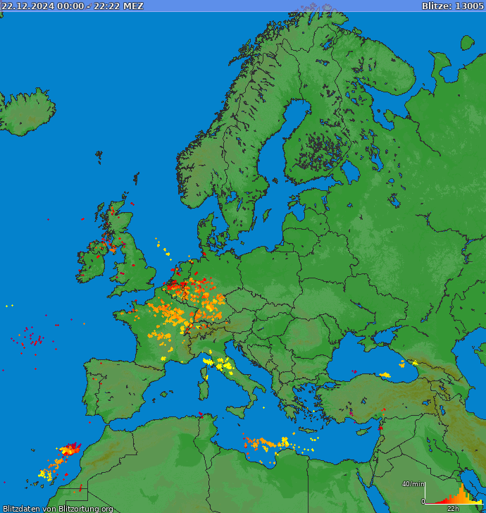 Blitzkarte Europa 22.12.2024