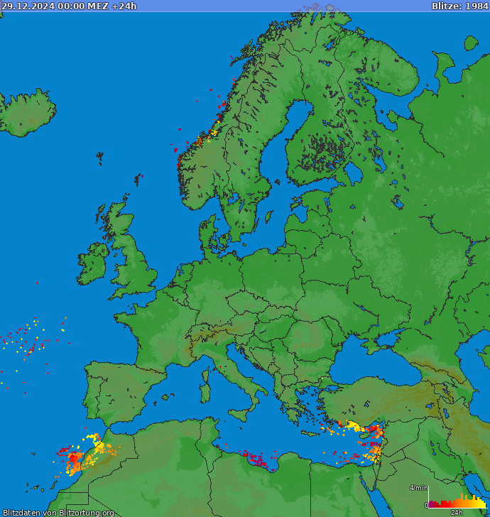 Blitzkarte Europa 30.12.2024