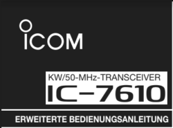 Icom Erweiterte Bedienungsanleitung 1